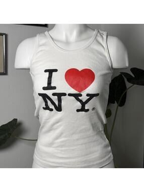 I Love NY Women's White Tank
